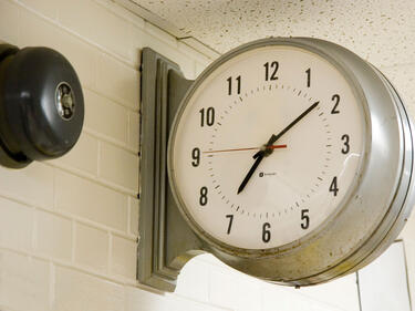 clock on a wall